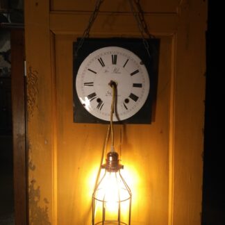 Lampe upcycling Horloge de Caron